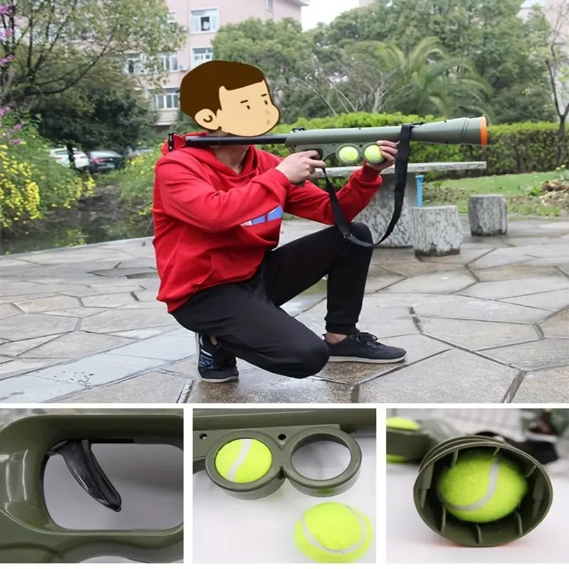 Lance-Balle Interactif pour Chien – 8 Niveaux • Avec Balle de Tennis