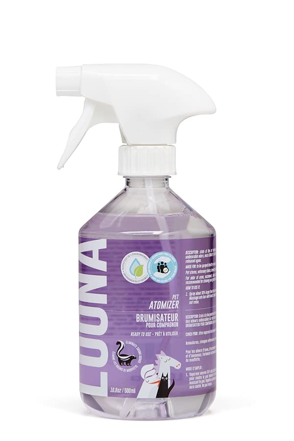 Loona – Neutralisant d’odeurs puissant pour animaux | Atomiseur sécuritaire 500 ml