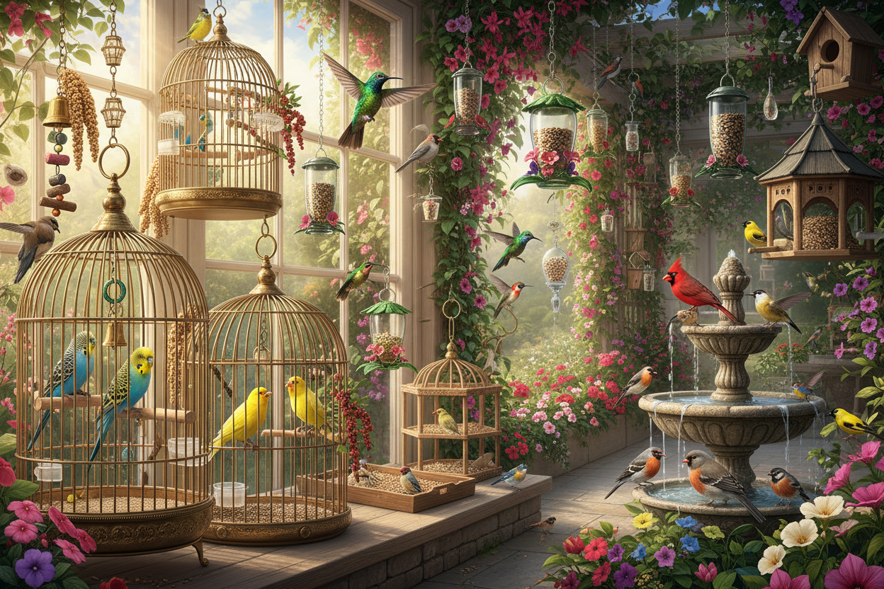 Tout pour vos Oiseaux 🐦 – Intérieur, Extérieur et Colibris