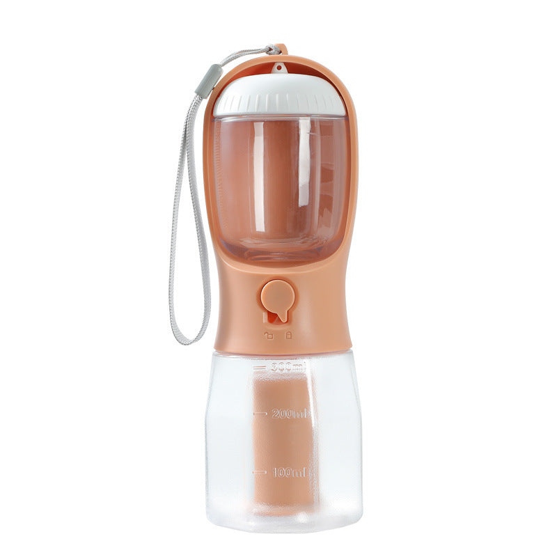Bouteille multifonctionnel pour chien 3 en 1 (nourriture, eau, sacs a déchets)