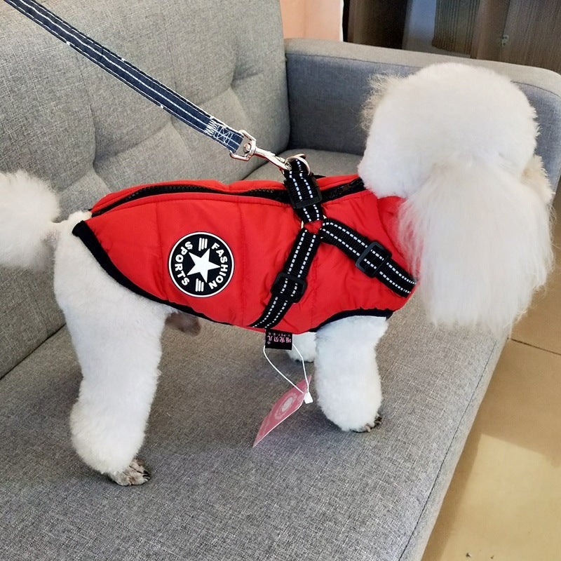 Manteau Imperméable pour Chien – Hiver, Chaud avec Harnais Intégré