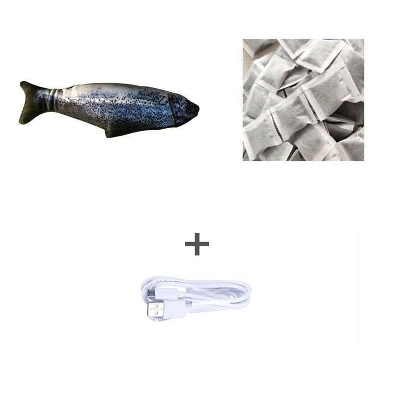Jouet électronique pour chat – Poisson interactif rechargeable USB sans herbe a chat
