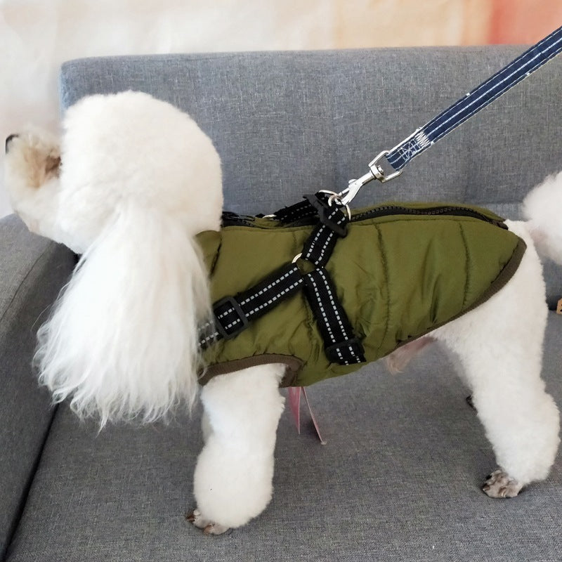 Manteau Imperméable pour Chien – Hiver, Chaud avec Harnais Intégré