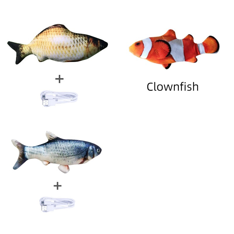 Jouet électronique pour chat – Poisson interactif rechargeable USB sans herbe a chat