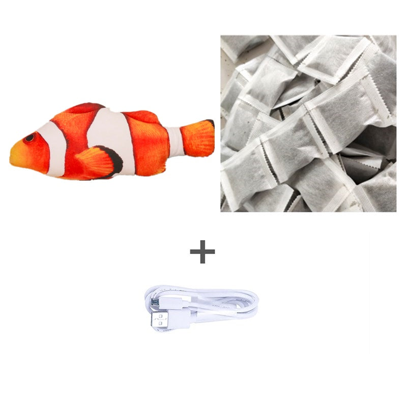 Jouet électronique pour chat – Poisson interactif rechargeable USB sans herbe a chat