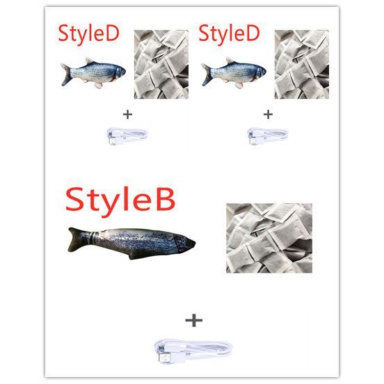 Jouet électronique pour chat – Poisson interactif rechargeable USB sans herbe a chat