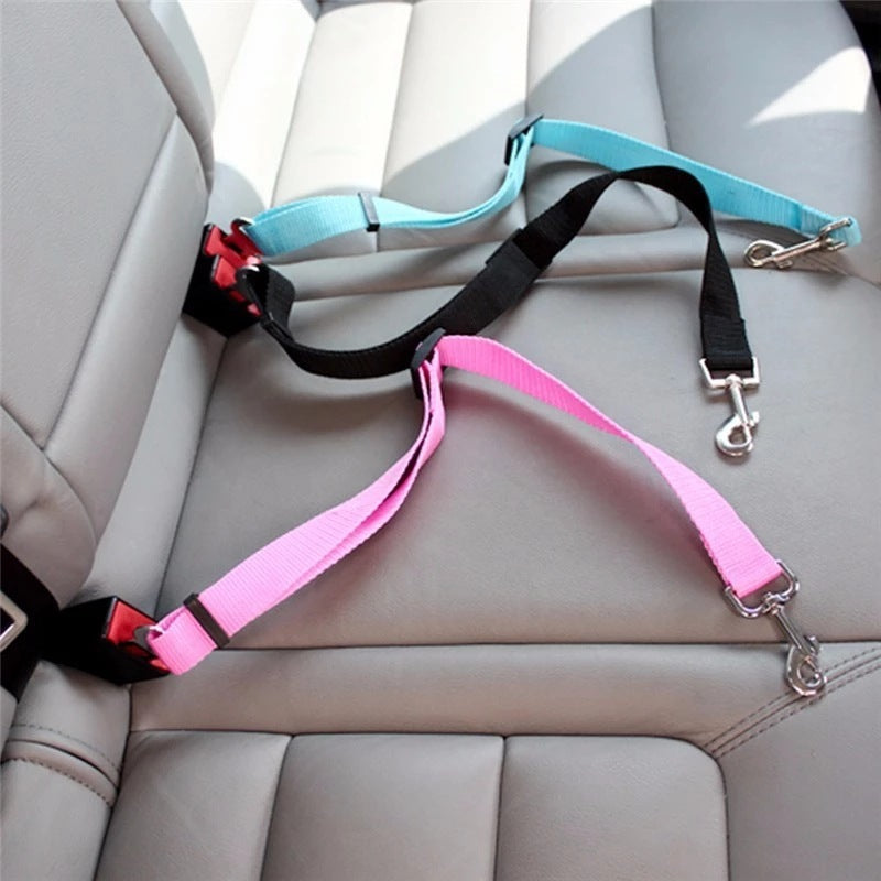 Ceinture de sécurité réglable pour chiens et chats – Harnais de voiture pour animaux de compagnie – Accessoire de voyage sécurisé