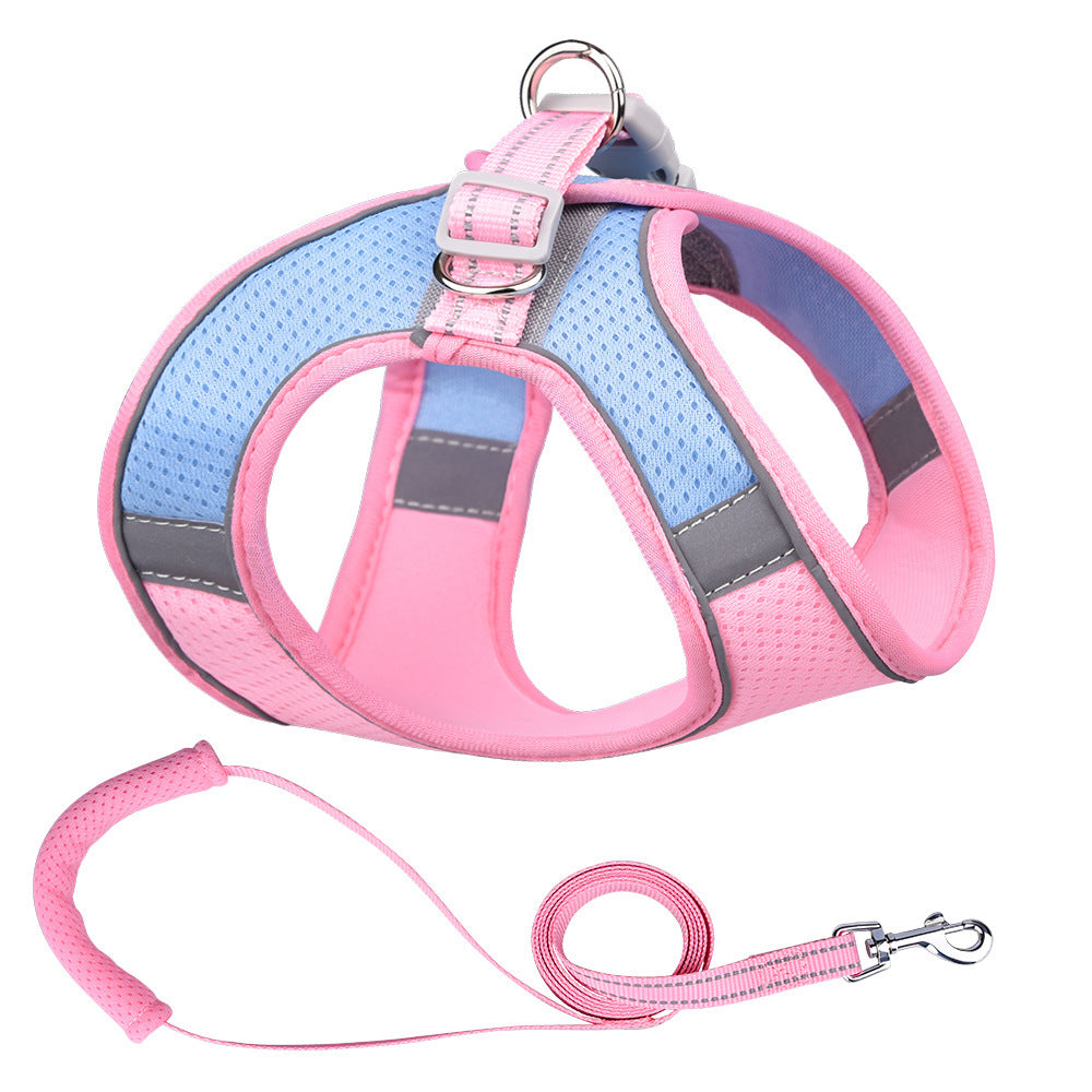 Harnais gilet réfléchissant pour chien avec laisse – Sécurité, confort et visibilité de nuit