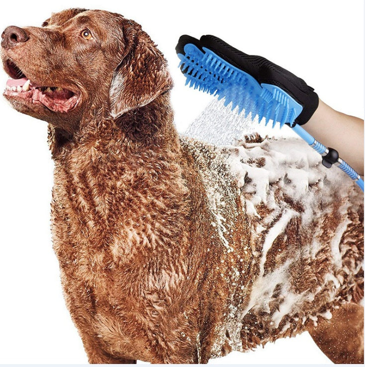 Douchette de Bain pour Animaux – Outil 2-en-1 Massage & Douche | Gant Pulvérisateur pour Chien, Chat et Cheval