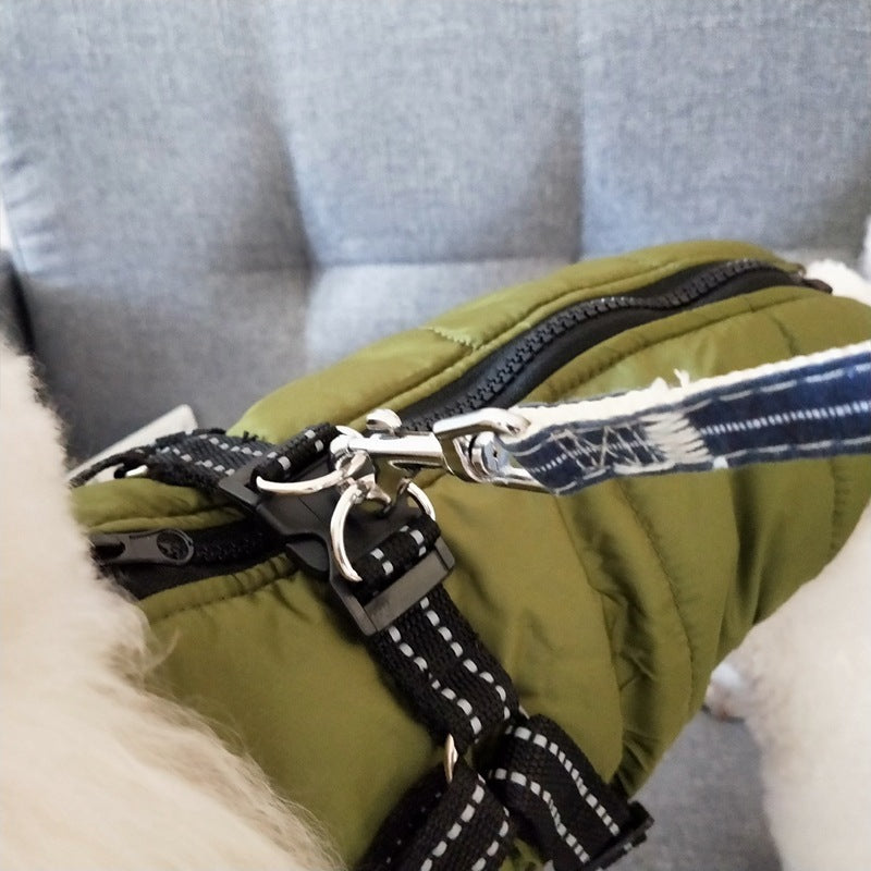 Manteau Imperméable pour Chien – Hiver, Chaud avec Harnais Intégré