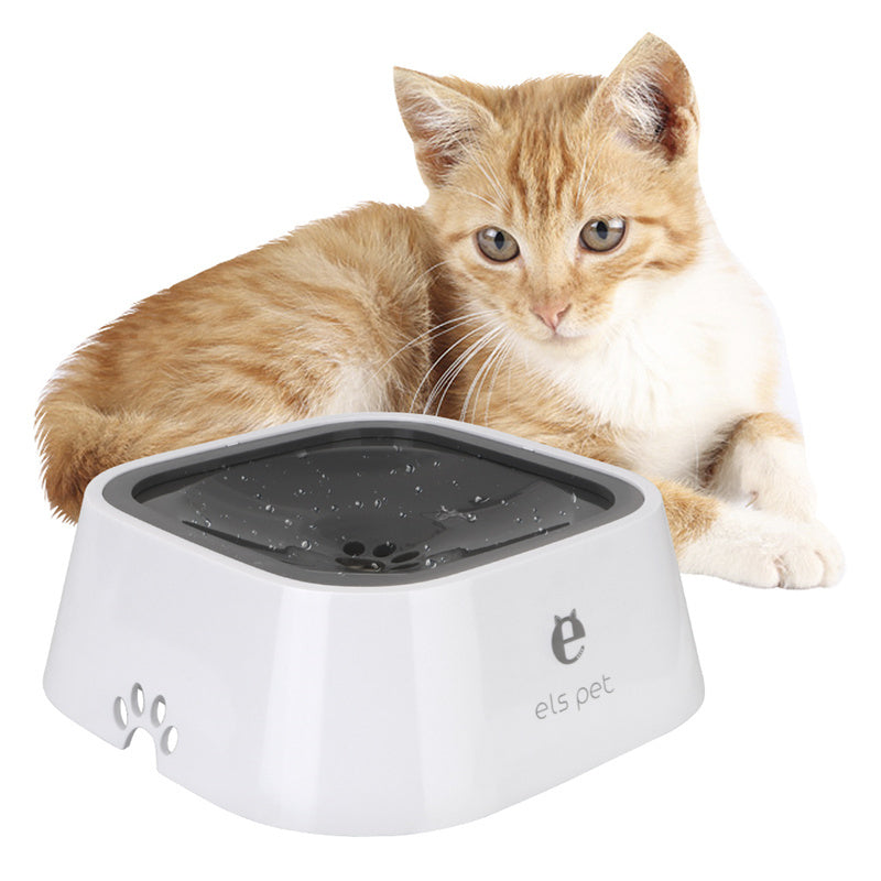 Fontaine à Eau Anti-Débordement pour Chiens et Chats – 1,5 L, ABS & PP, Bol Flottant à Débit Lent