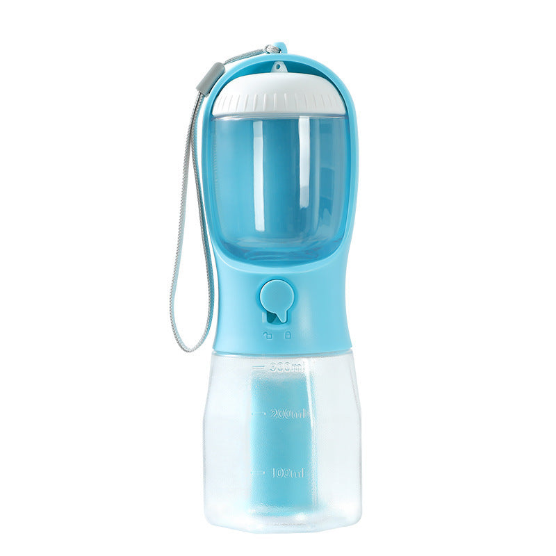 Bouteille multifonctionnel pour chien 3 en 1 (nourriture, eau, sacs a déchets)