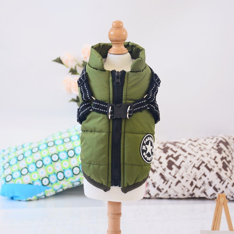 Manteau Imperméable pour Chien – Hiver, Chaud avec Harnais Intégré