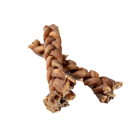 Œsophage d'agneau tressé naturel 5 à 7 po pour chiens