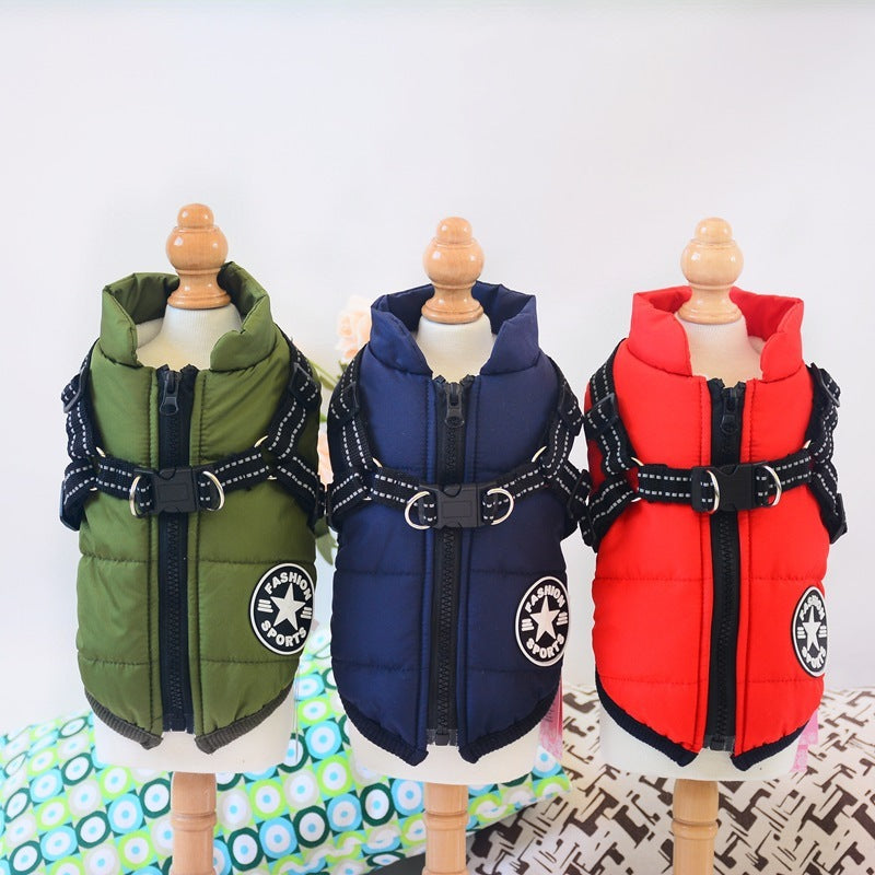 Manteau Imperméable pour Chien – Hiver, Chaud avec Harnais Intégré