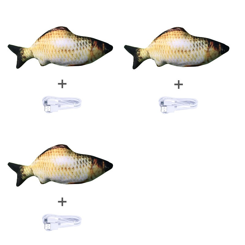 Jouet électronique pour chat – Poisson interactif rechargeable USB sans herbe a chat