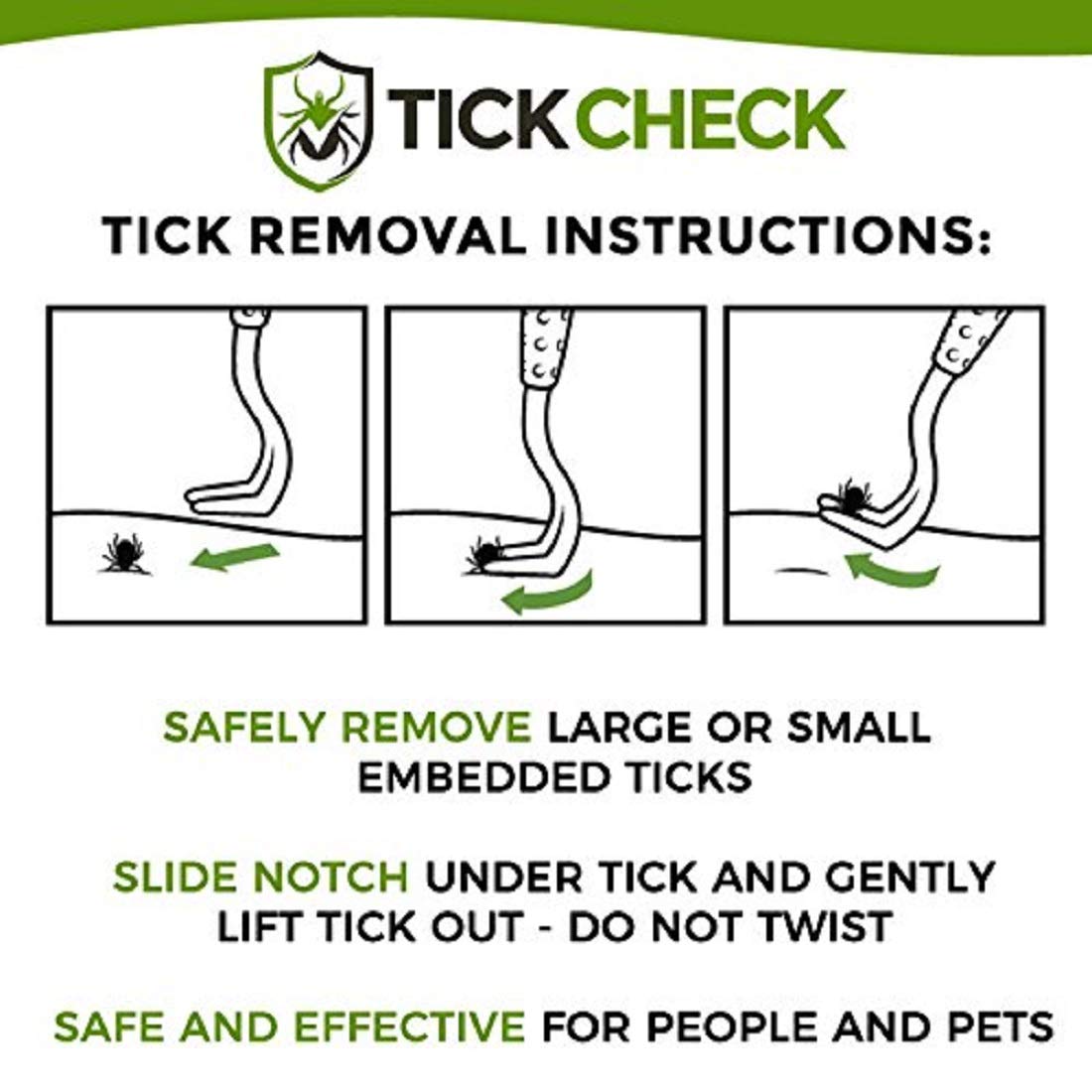 Kit de Retrait de Tiques TickCheck pour Chiens et Chats | Outils Sécuritaires + Identification