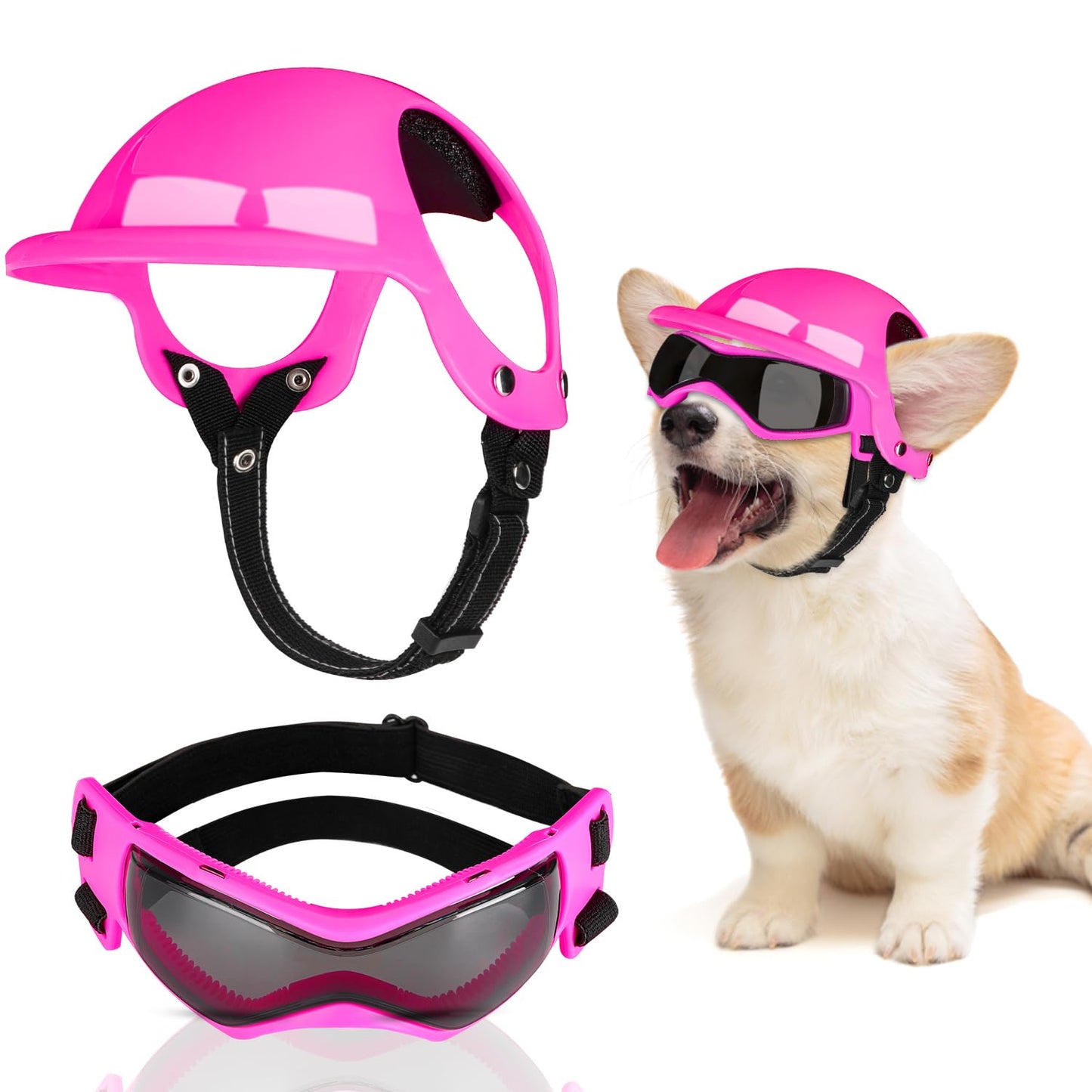 Casque et Lunettes de Protection SlowTon pour Chien – Style, Confort et Protection UV
