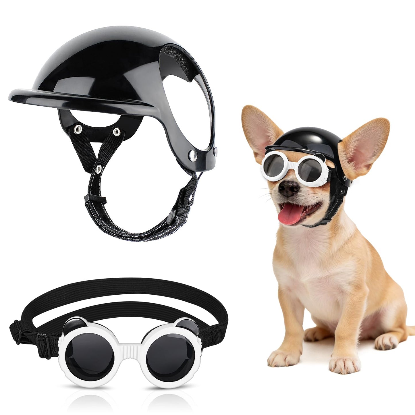 Casque et Lunettes de Protection SlowTon pour Chien – Style, Confort et Protection UV