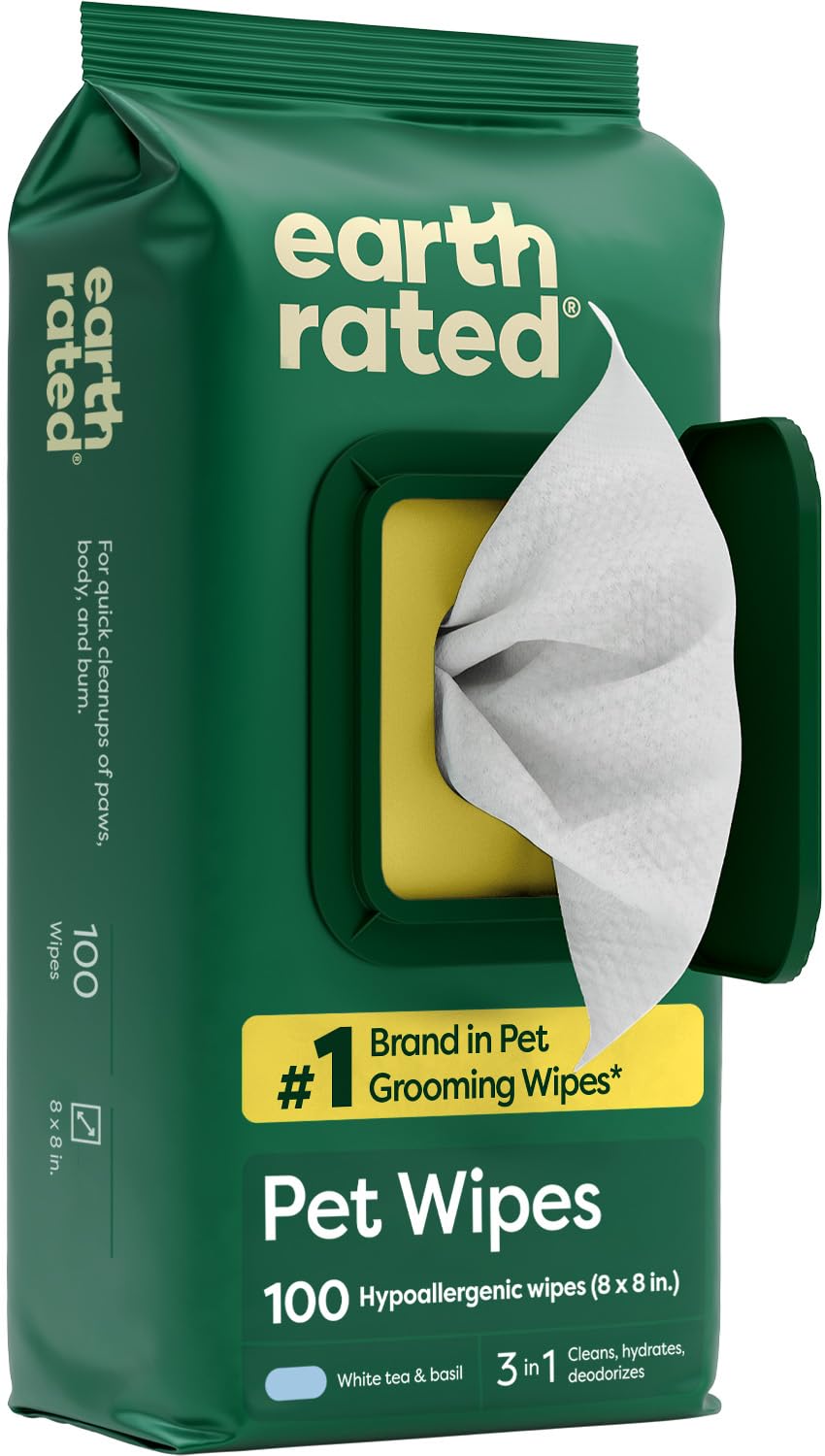 Lingettes Hypoallergéniques pour Chiens et Chats | Nettoyage Doux Sans Rinçage | Hydratantes & Pratiques