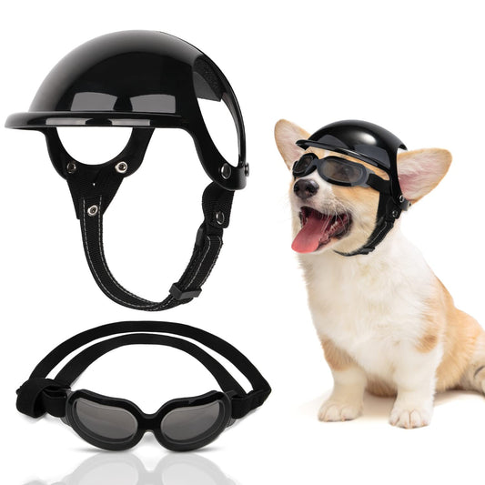 Casque et Lunettes de Protection SlowTon pour Chien – Style, Confort et Protection UV