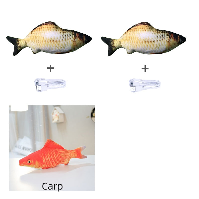 Jouet électronique pour chat – Poisson interactif rechargeable USB sans herbe a chat