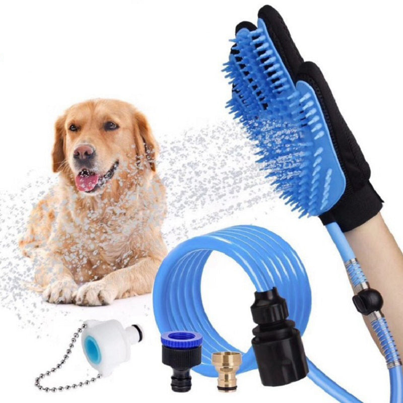 Douchette de Bain pour Animaux – Outil 2-en-1 Massage & Douche | Gant Pulvérisateur pour Chien, Chat et Cheval