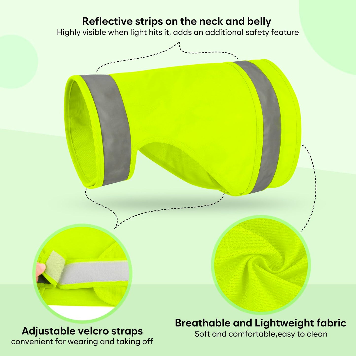 Lot de 2 Vestes de Sécurité Réfléchissantes pour Chien Ayaseen – Haute Visibilité pour Chasse, Promenade et Activités Extérieures