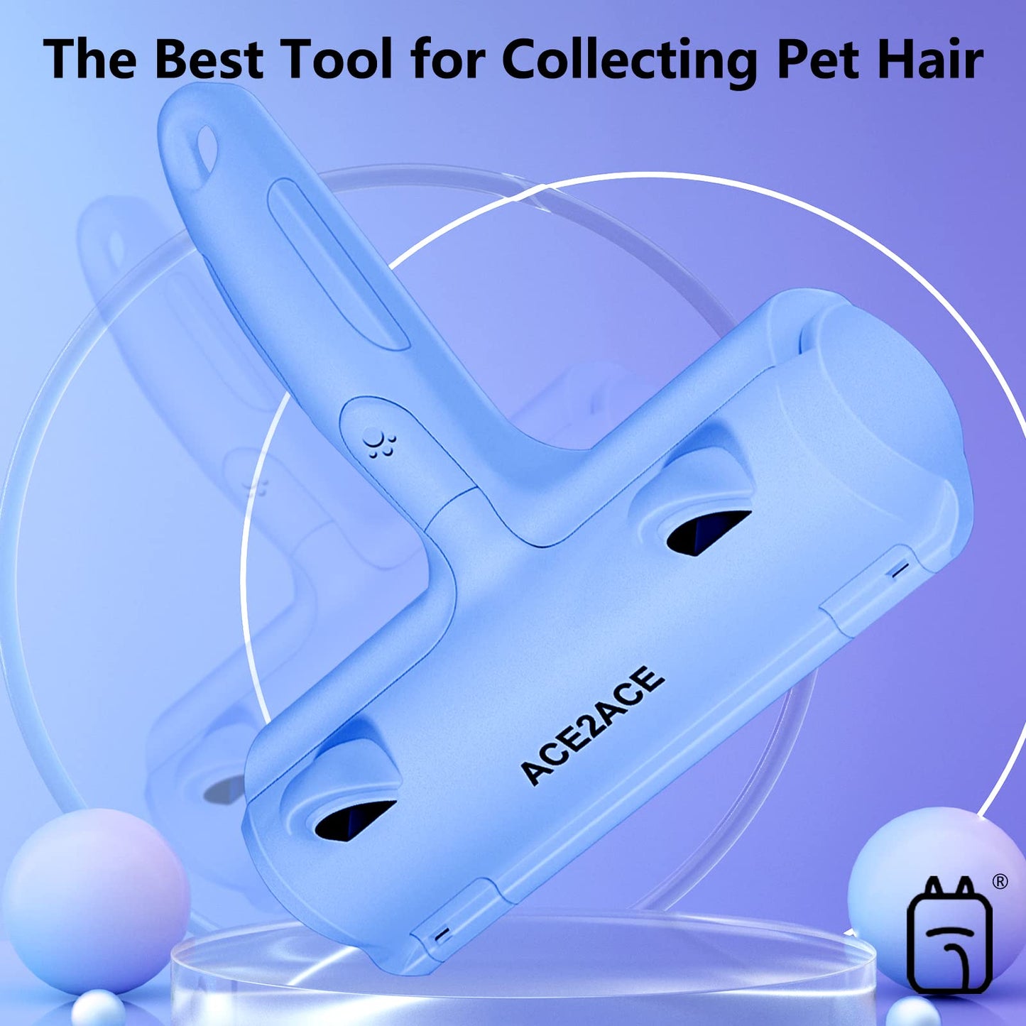 Rouleau Anti-Poils Réutilisable ACE2ACE | Nettoyage Automatique pour Chiens et Chats | Meubles & Tapis