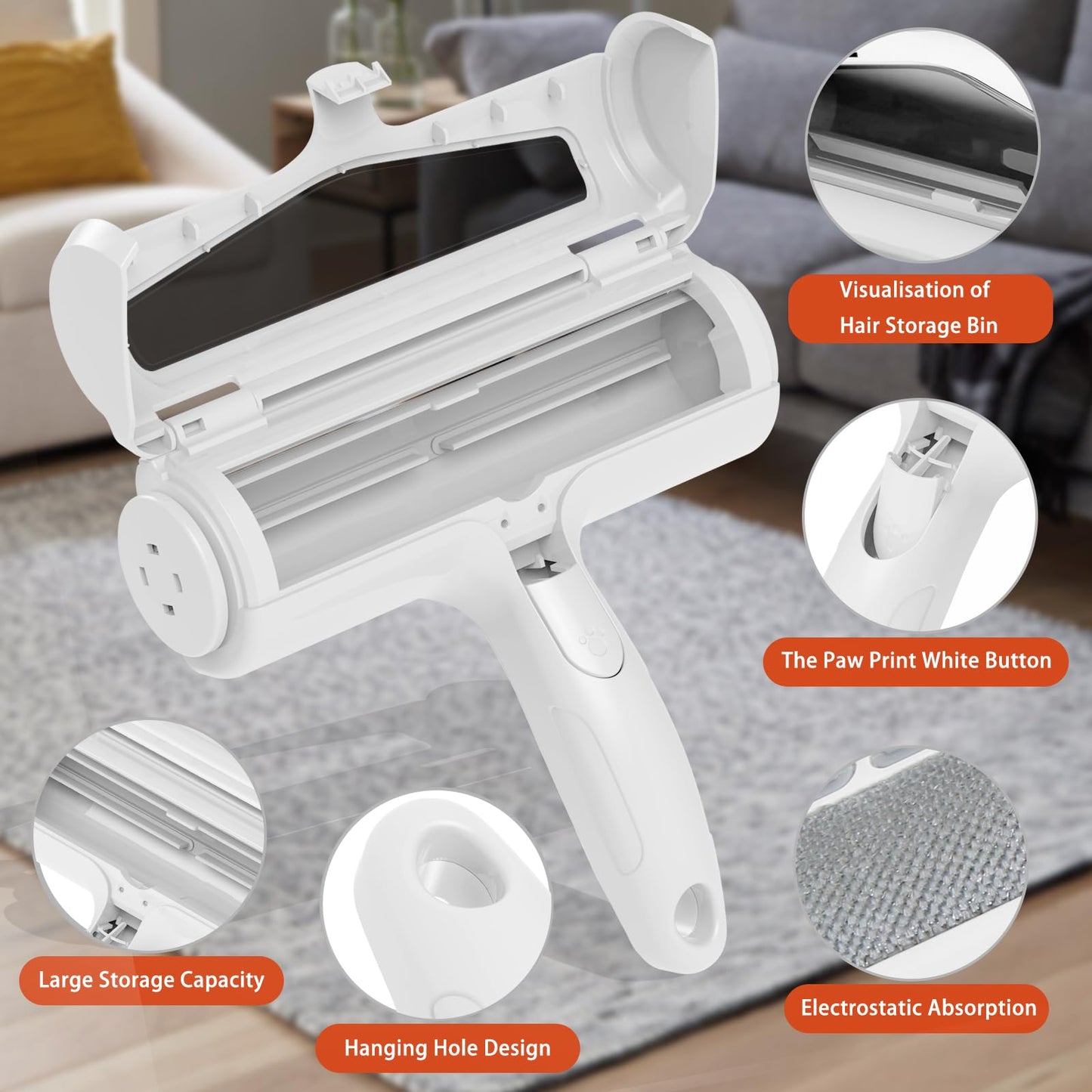 Rouleau Anti-Poils Réutilisable ACE2ACE | Nettoyage Automatique pour Chiens et Chats | Meubles & Tapis
