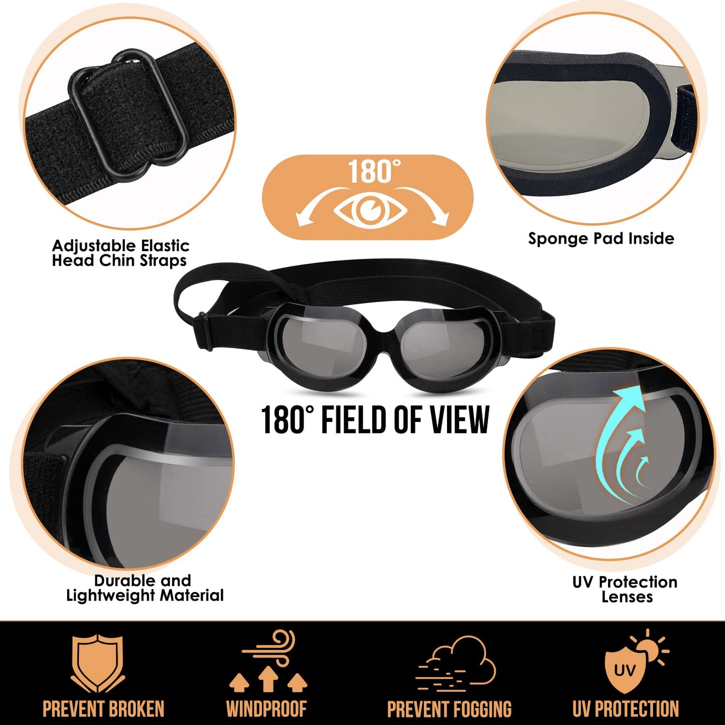 Casque et Lunettes de Protection SlowTon pour Chien – Style, Confort et Protection UV