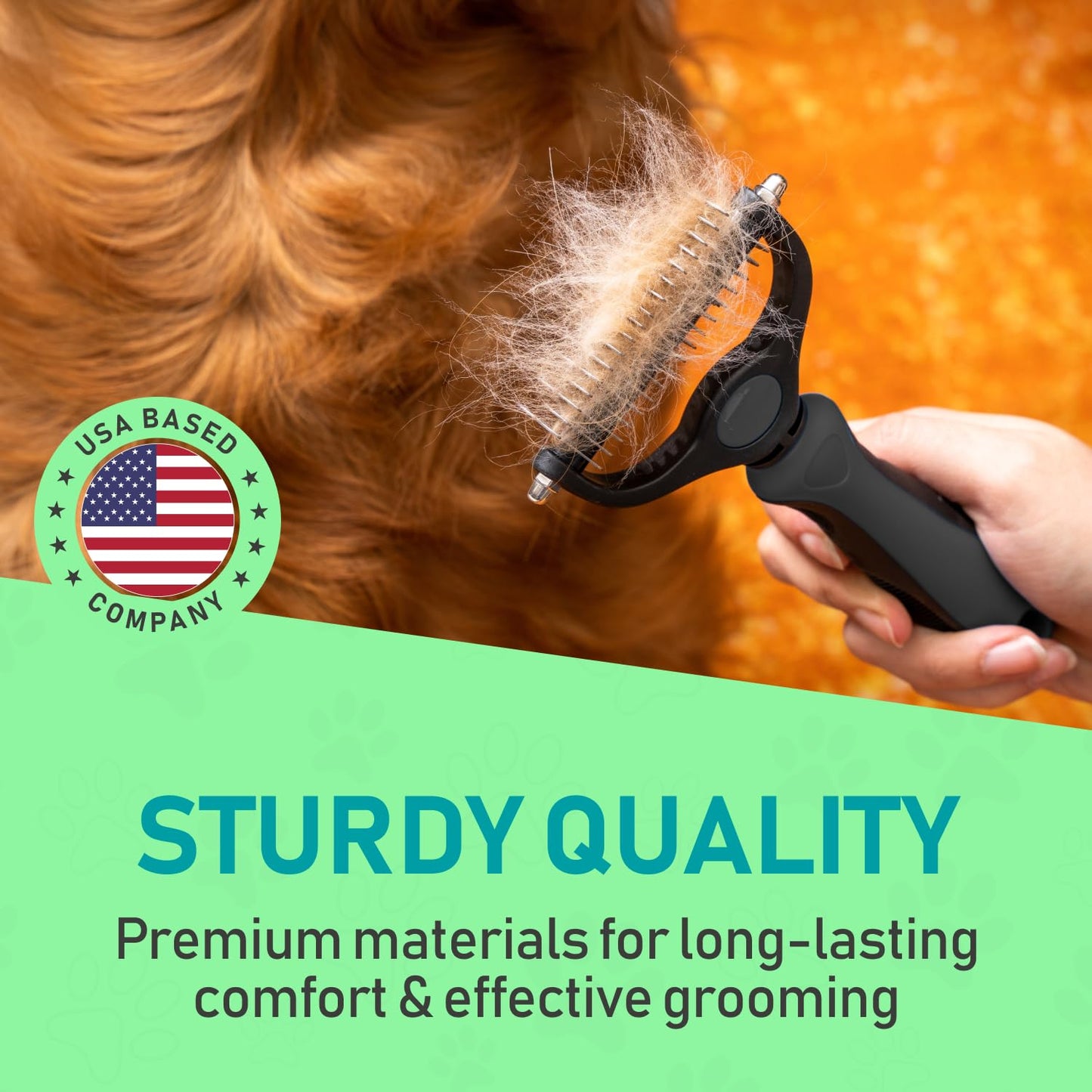 Brosse de Toilettage Maxpower Planet pour Animaux – Double Face Démêlante et Anti-Mue (Bleu, Grande Taille)