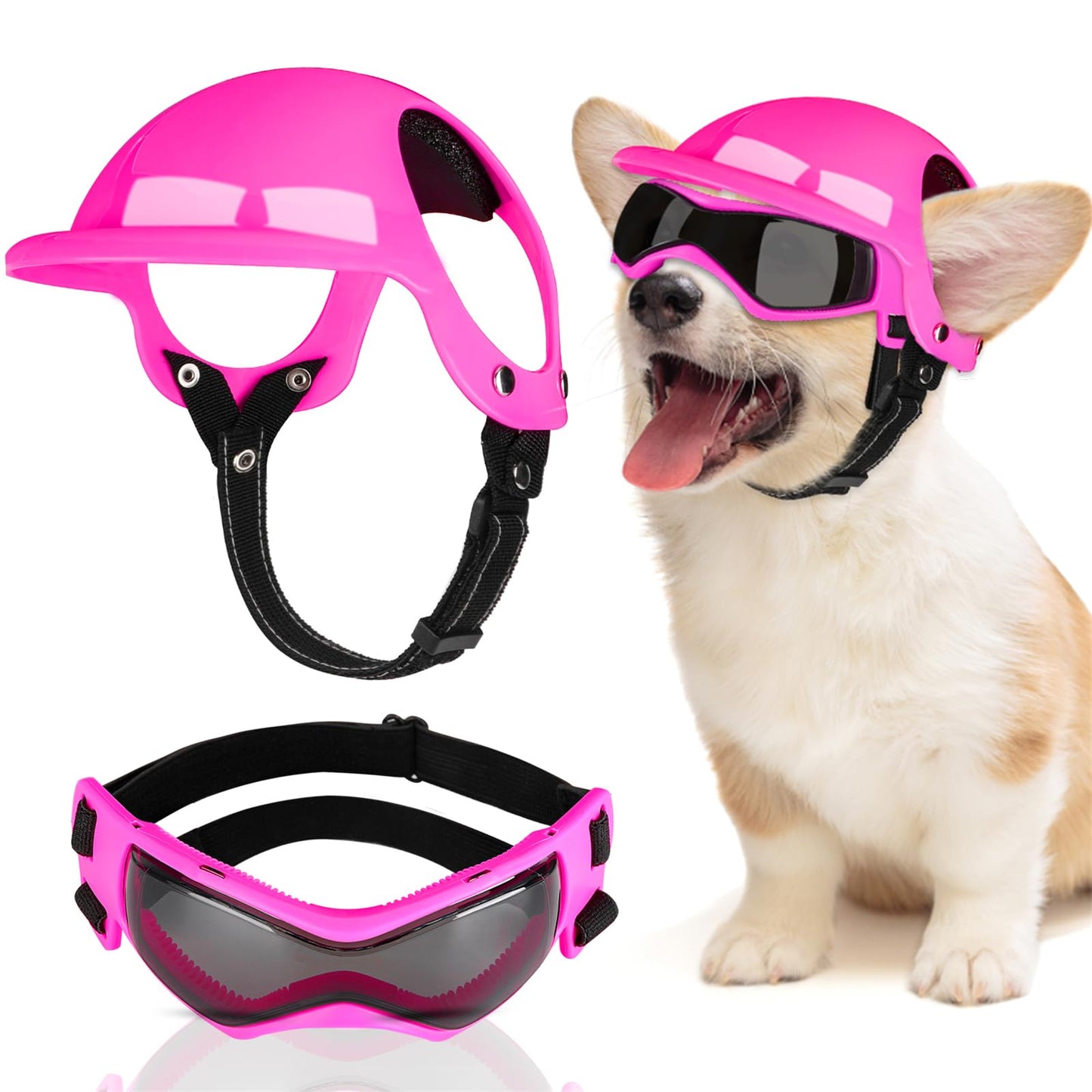 Casque et Lunettes de Protection SlowTon pour Chien – Style, Confort et Protection UV