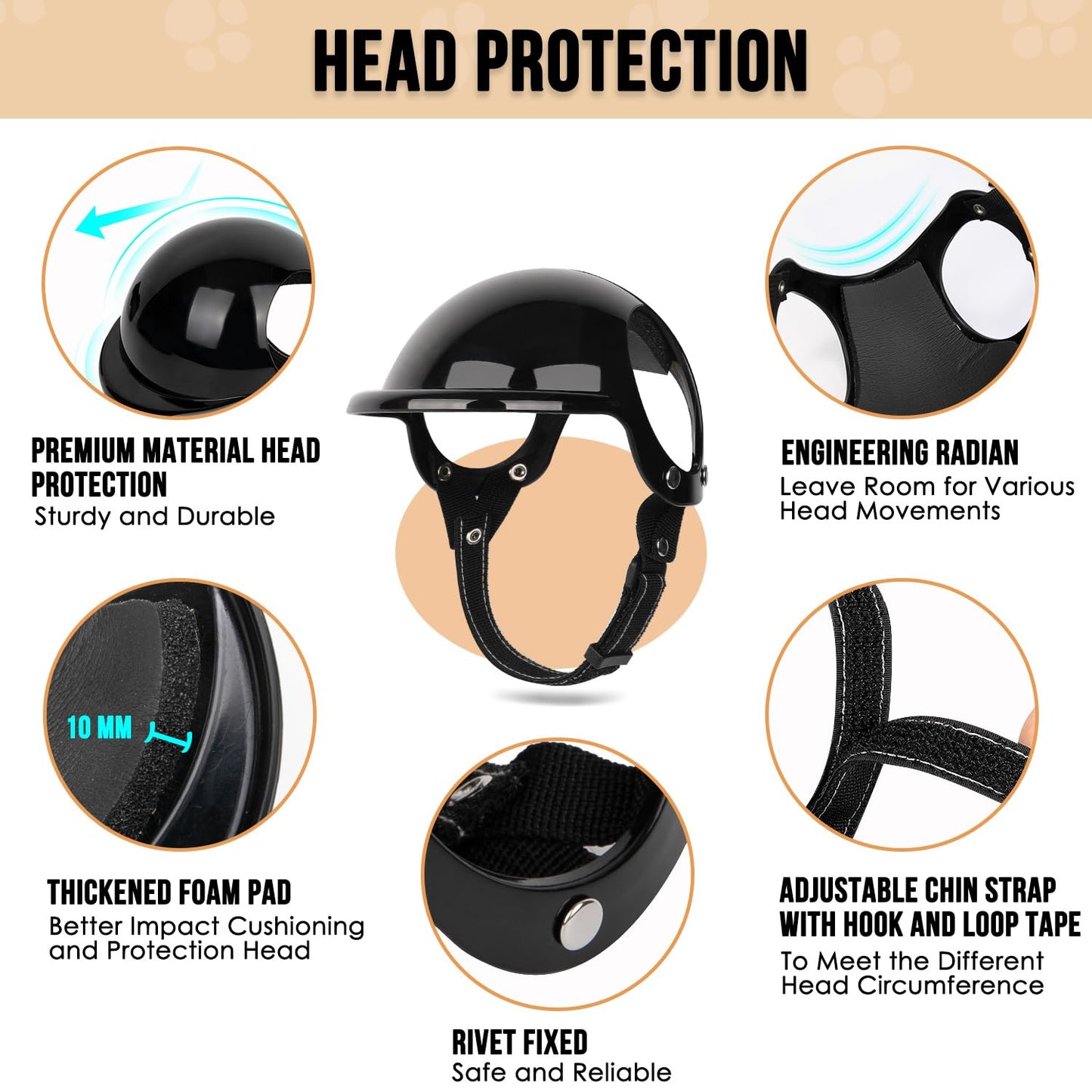Casque et Lunettes de Protection SlowTon pour Chien – Style, Confort et Protection UV
