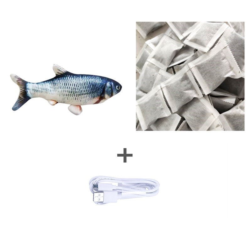 Jouet électronique pour chat – Poisson interactif rechargeable USB sans herbe a chat