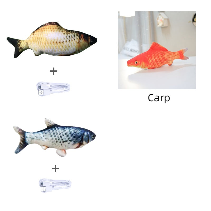 Jouet électronique pour chat – Poisson interactif rechargeable USB sans herbe a chat
