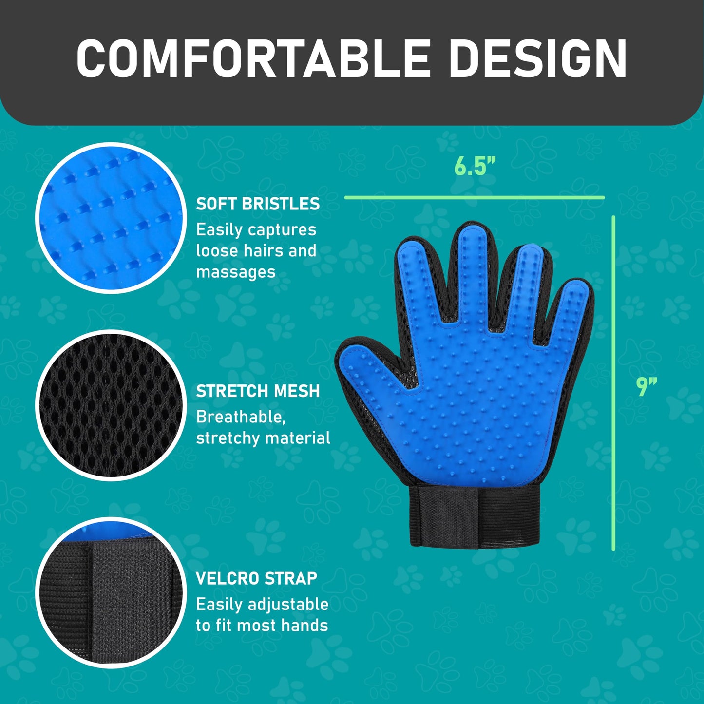 Brosse de Toilettage Maxpower Planet pour Animaux – Double Face Démêlante et Anti-Mue (Bleu, Grande Taille)