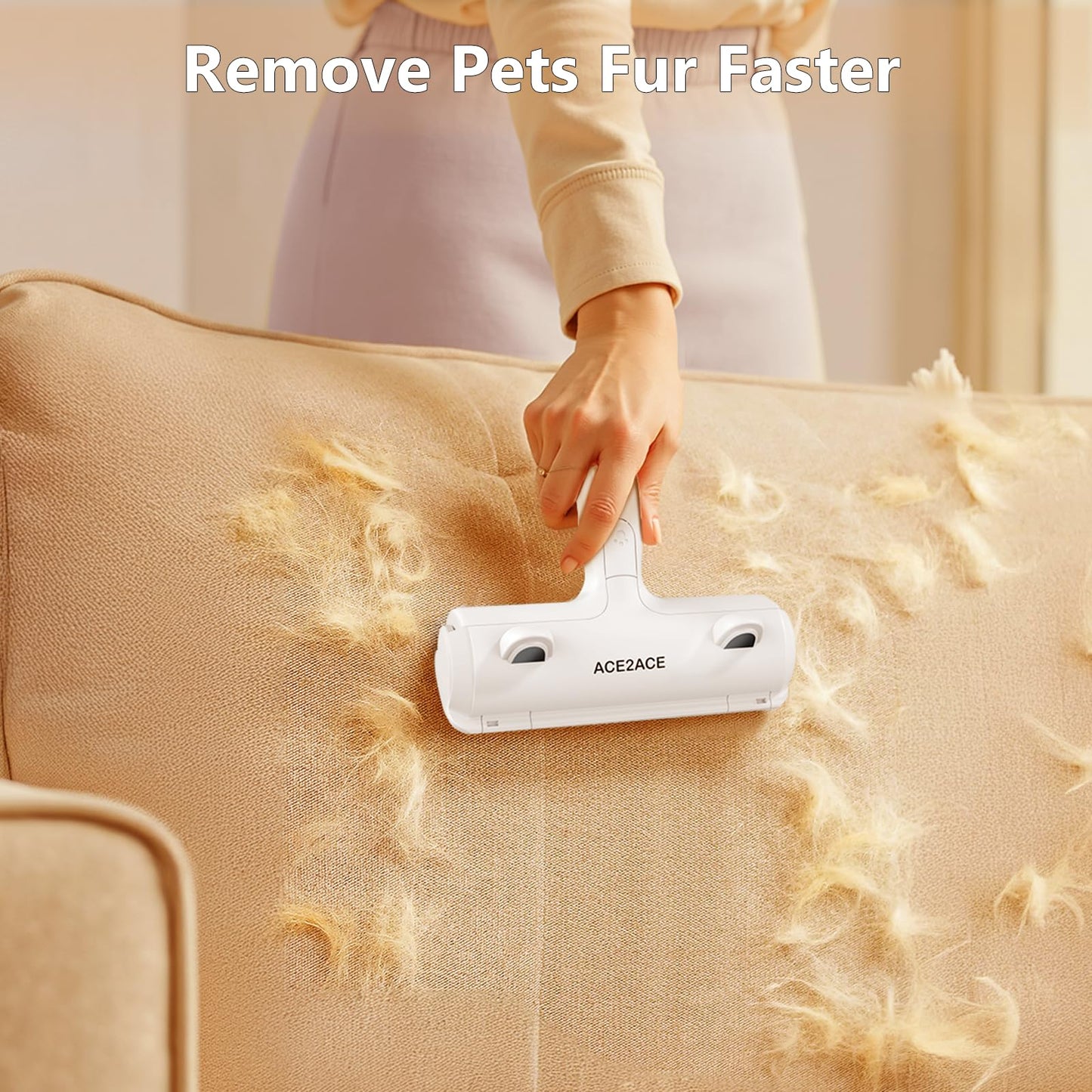 Rouleau Anti-Poils Réutilisable ACE2ACE | Nettoyage Automatique pour Chiens et Chats | Meubles & Tapis