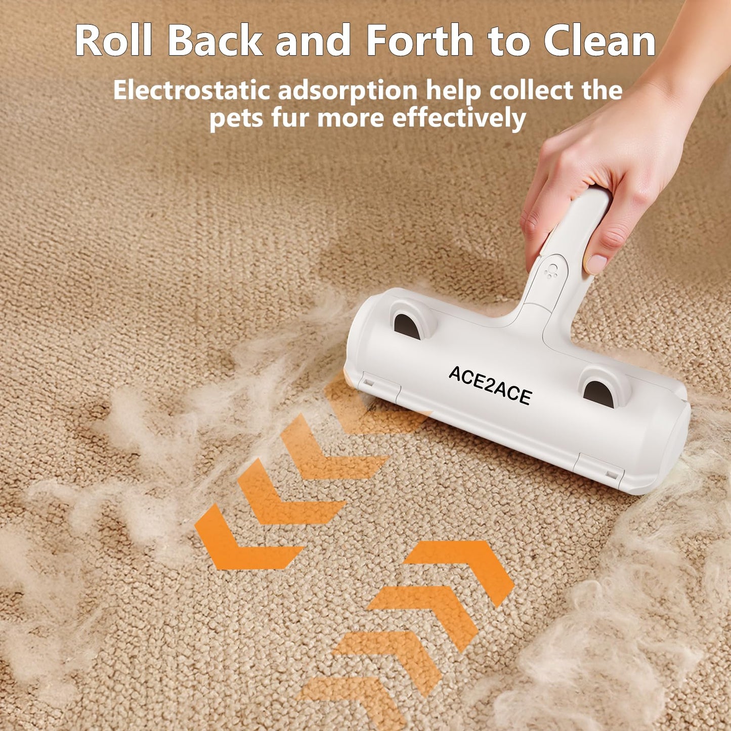 Rouleau Anti-Poils Réutilisable ACE2ACE | Nettoyage Automatique pour Chiens et Chats | Meubles & Tapis