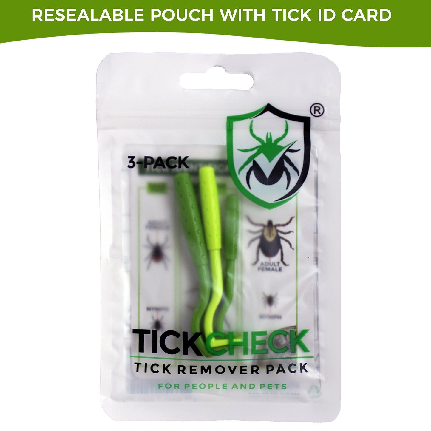 Kit de Retrait de Tiques TickCheck pour Chiens et Chats | Outils Sécuritaires + Identification
