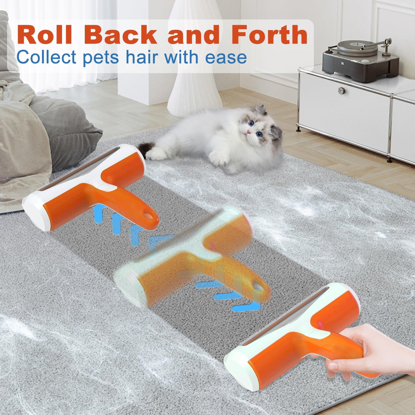 Rouleau Anti-Poils Réutilisable ACE2ACE | Nettoyage Automatique pour Chiens et Chats | Meubles & Tapis