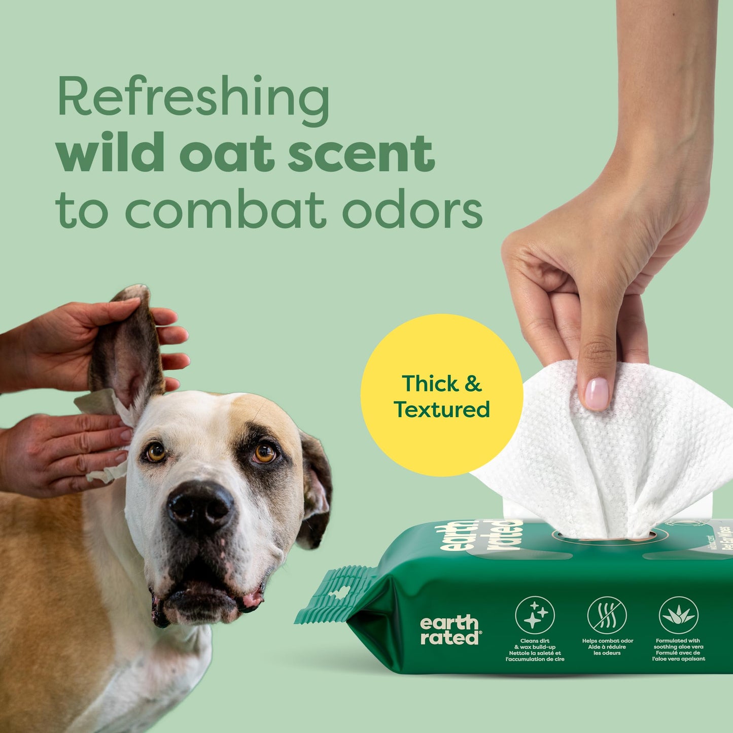Lingettes Hypoallergéniques pour Chiens et Chats | Nettoyage Doux Sans Rinçage | Hydratantes & Pratiques