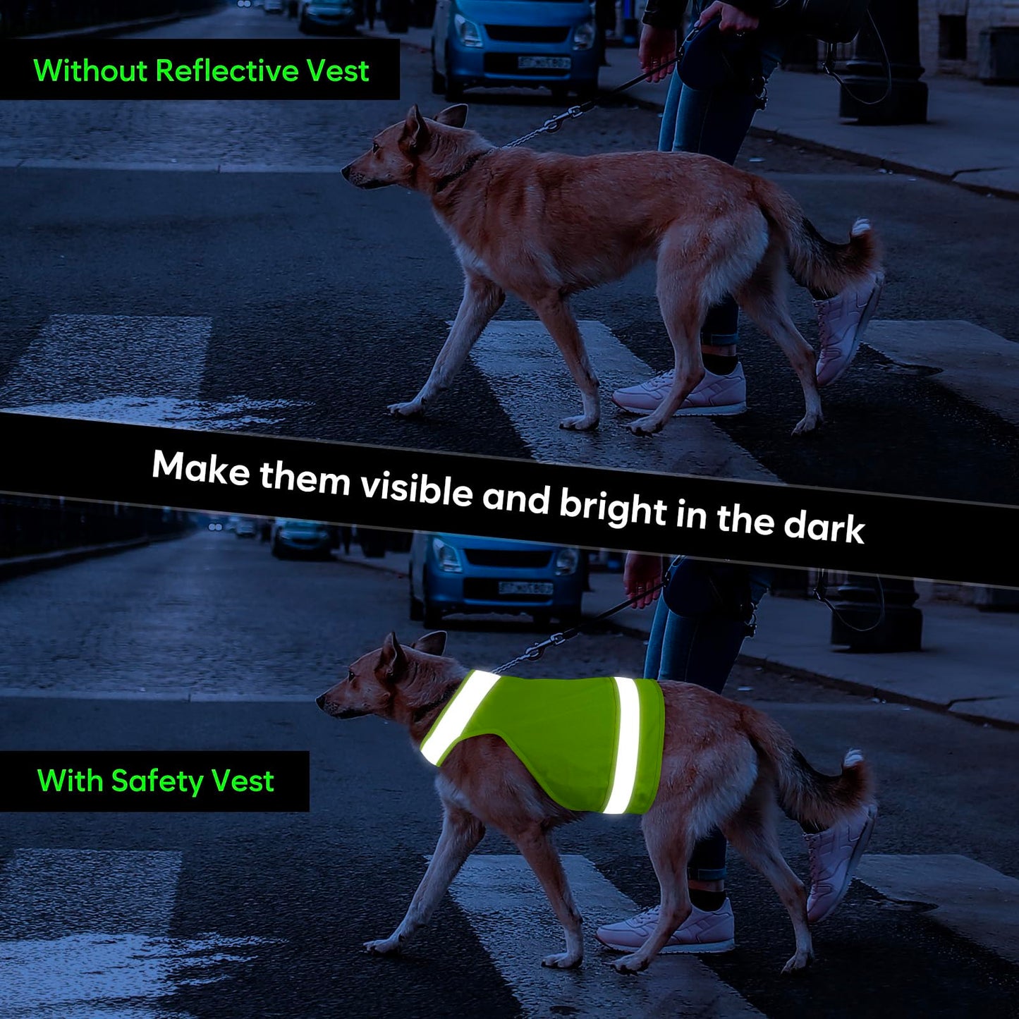 Lot de 2 Vestes de Sécurité Réfléchissantes pour Chien Ayaseen – Haute Visibilité pour Chasse, Promenade et Activités Extérieures