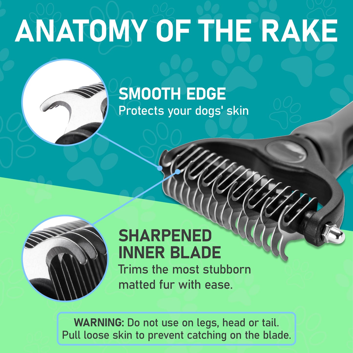 Brosse de Toilettage Maxpower Planet pour Animaux – Double Face Démêlante et Anti-Mue (Bleu, Grande Taille)