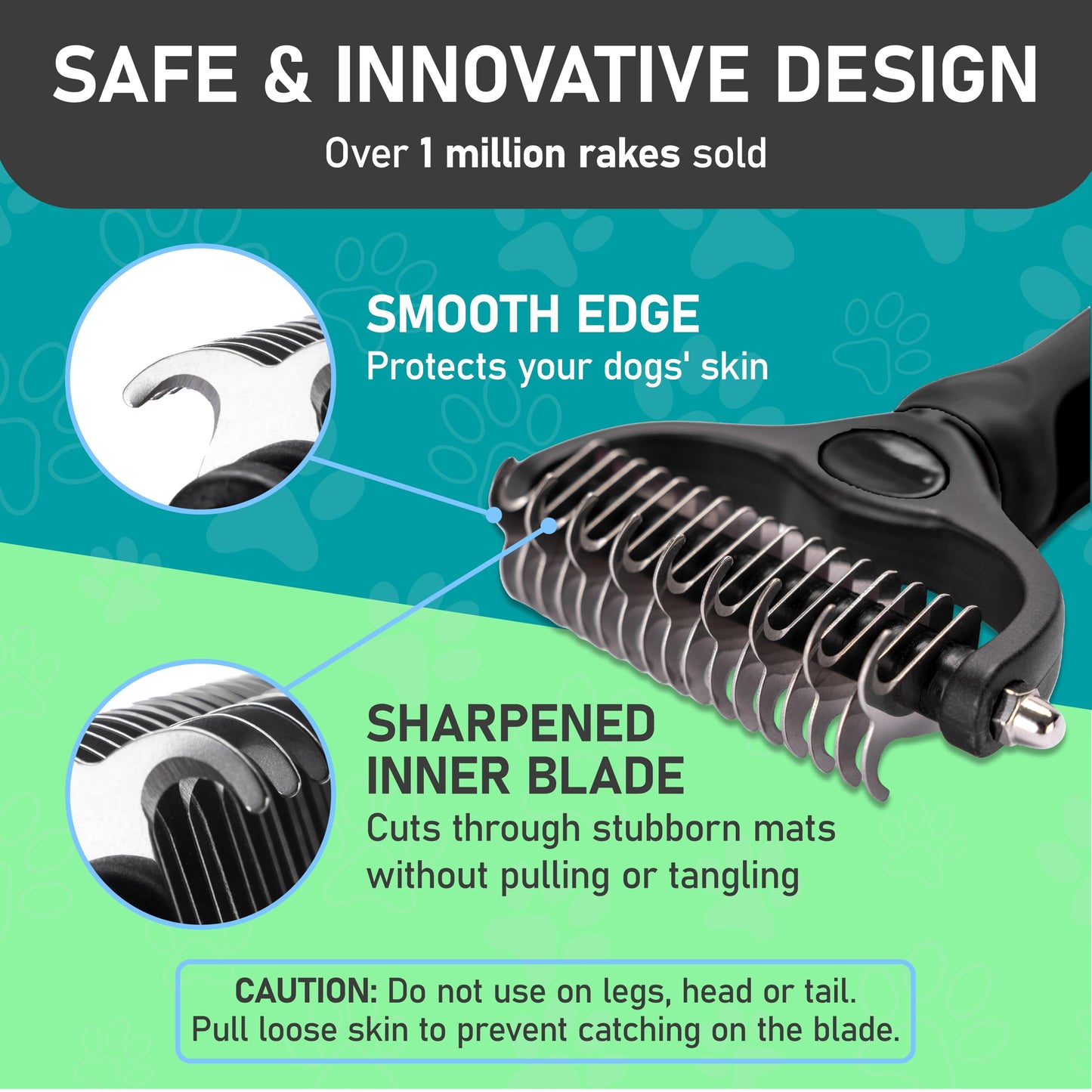Brosse de Toilettage Maxpower Planet pour Animaux – Double Face Démêlante et Anti-Mue (Bleu, Grande Taille)