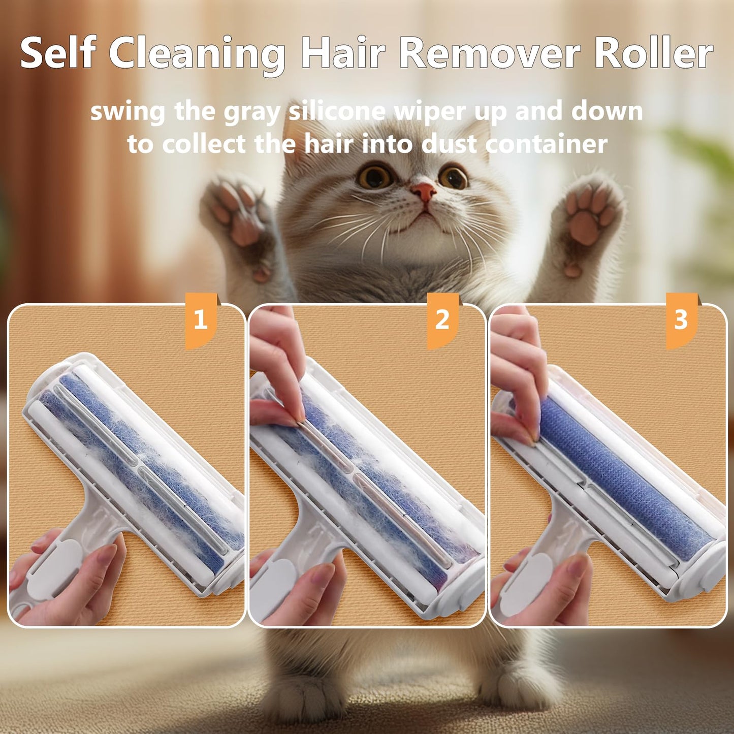 Rouleau Anti-Poils Réutilisable ACE2ACE | Nettoyage Automatique pour Chiens et Chats | Meubles & Tapis