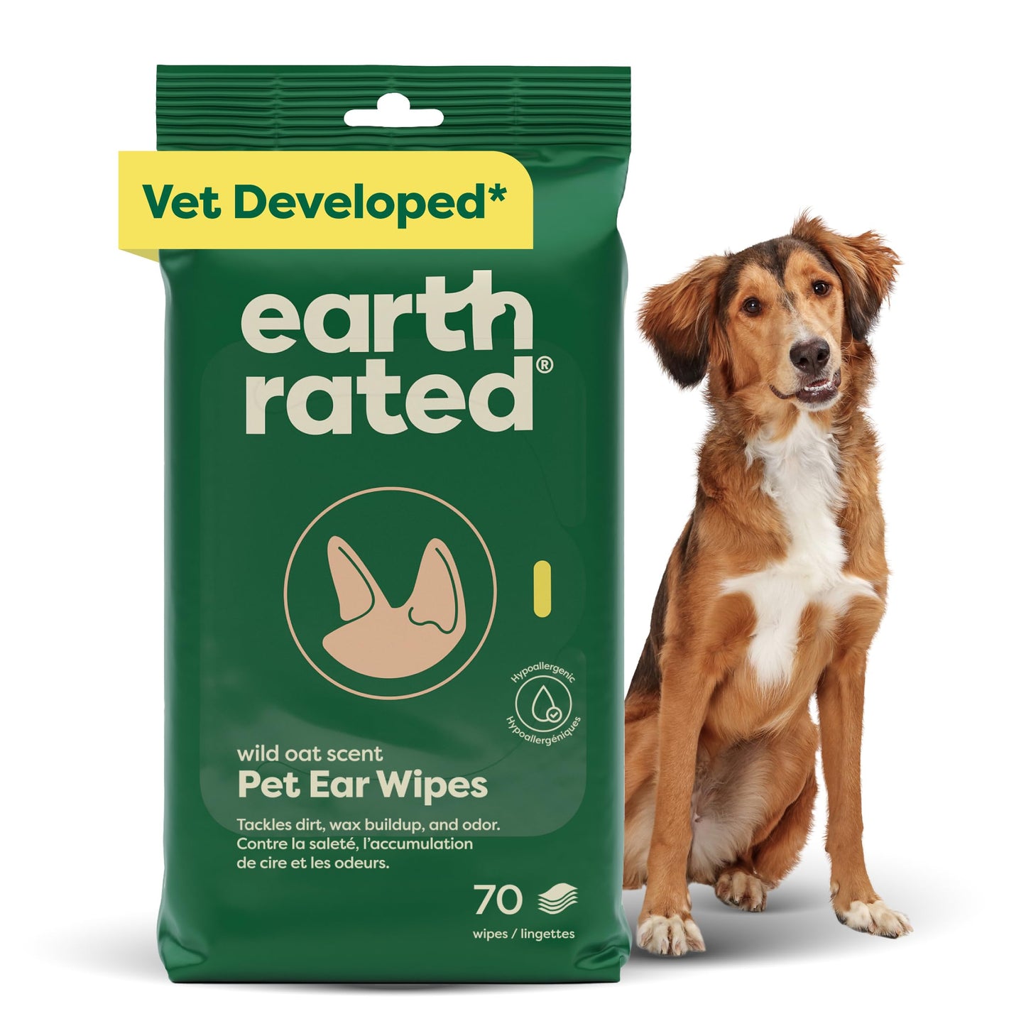 Lingettes Hypoallergéniques pour Chiens et Chats | Nettoyage Doux Sans Rinçage | Hydratantes & Pratiques