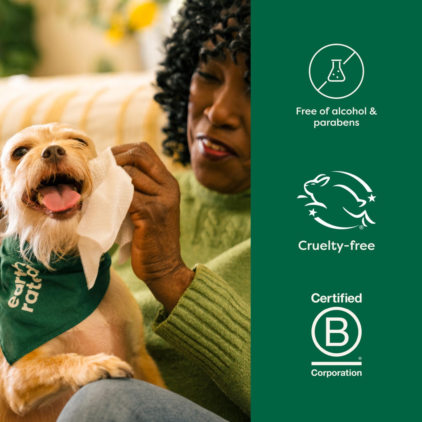 Lingettes Hypoallergéniques pour Chiens et Chats | Nettoyage Doux Sans Rinçage | Hydratantes & Pratiques