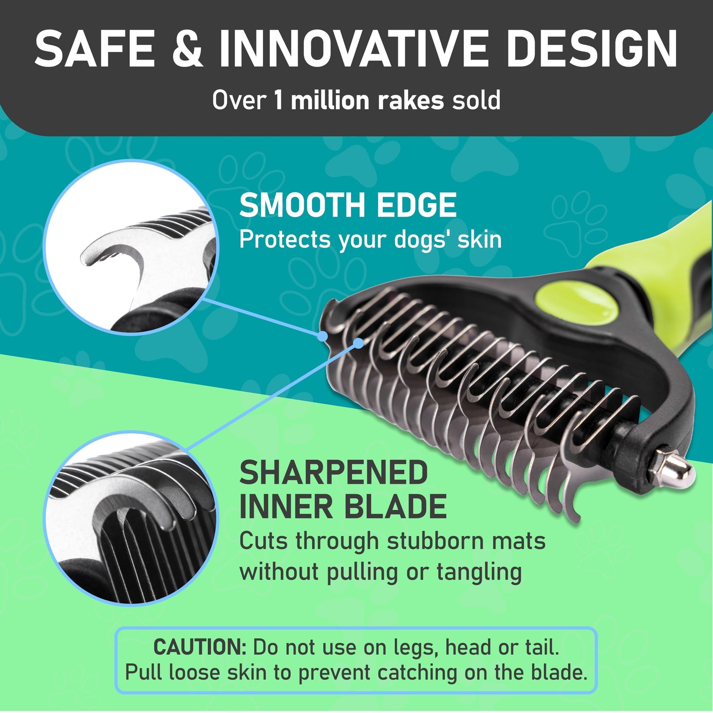 Brosse de Toilettage Maxpower Planet pour Animaux – Double Face Démêlante et Anti-Mue (Bleu, Grande Taille)