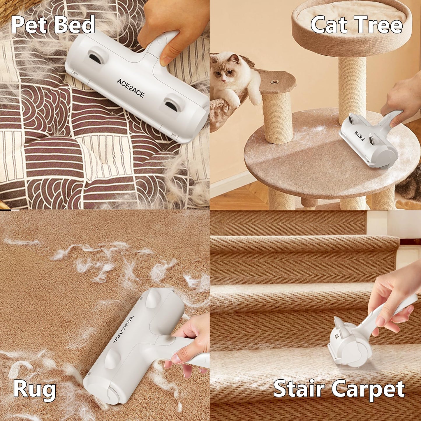 Rouleau Anti-Poils Réutilisable ACE2ACE | Nettoyage Automatique pour Chiens et Chats | Meubles & Tapis